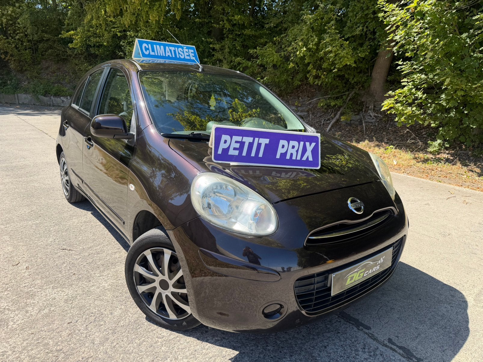 Nissan micra 1.2i euro 5 2011 5 portes clim ct feuille rose, Automaat, Euro 5, Leder, 5 deurs