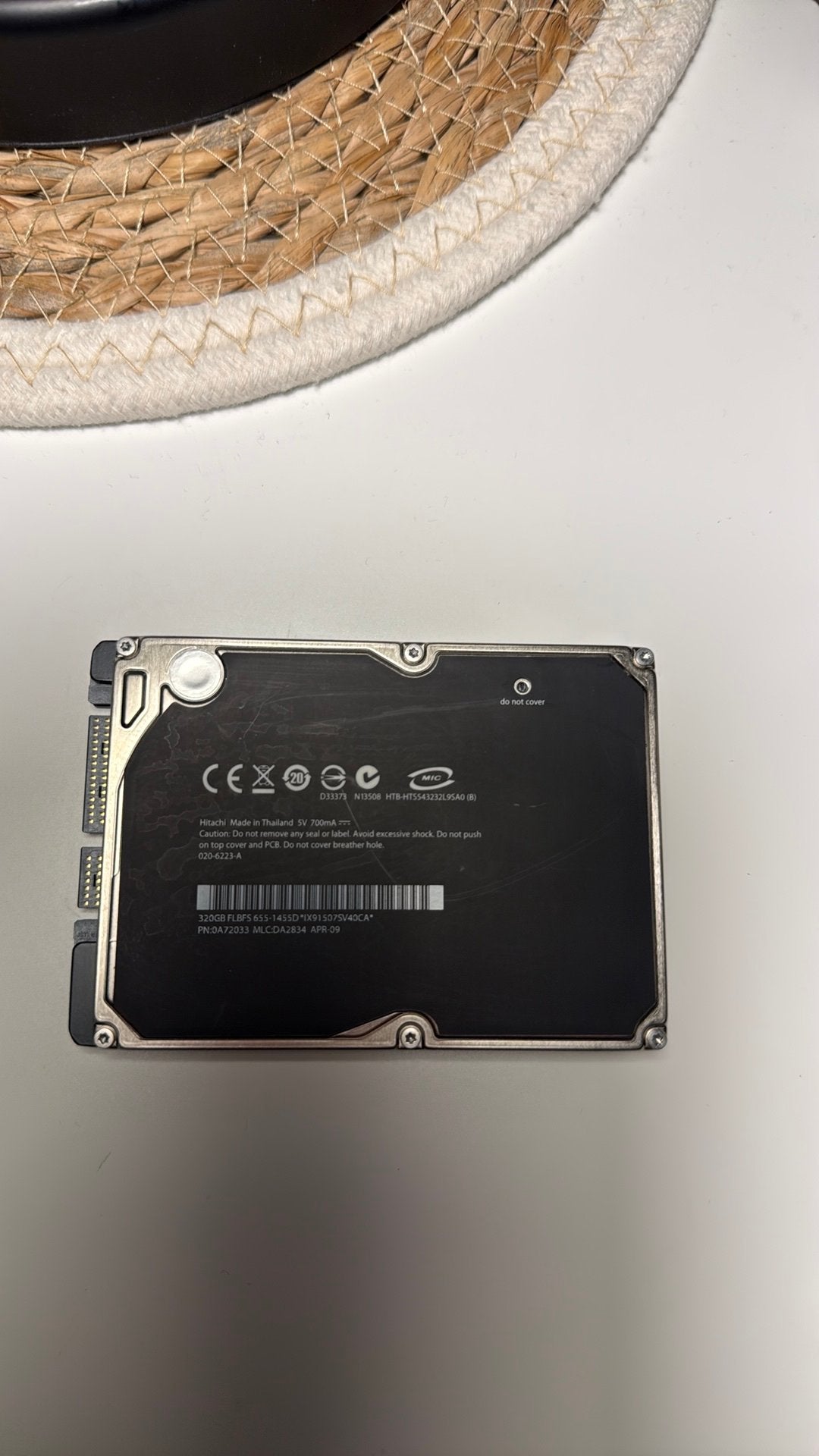 Hitachi 320GB HDD – 2,5 inch SATA, Computers en Software, Ophalen of Verzenden, Zo goed als nieuw, SATA, HDD