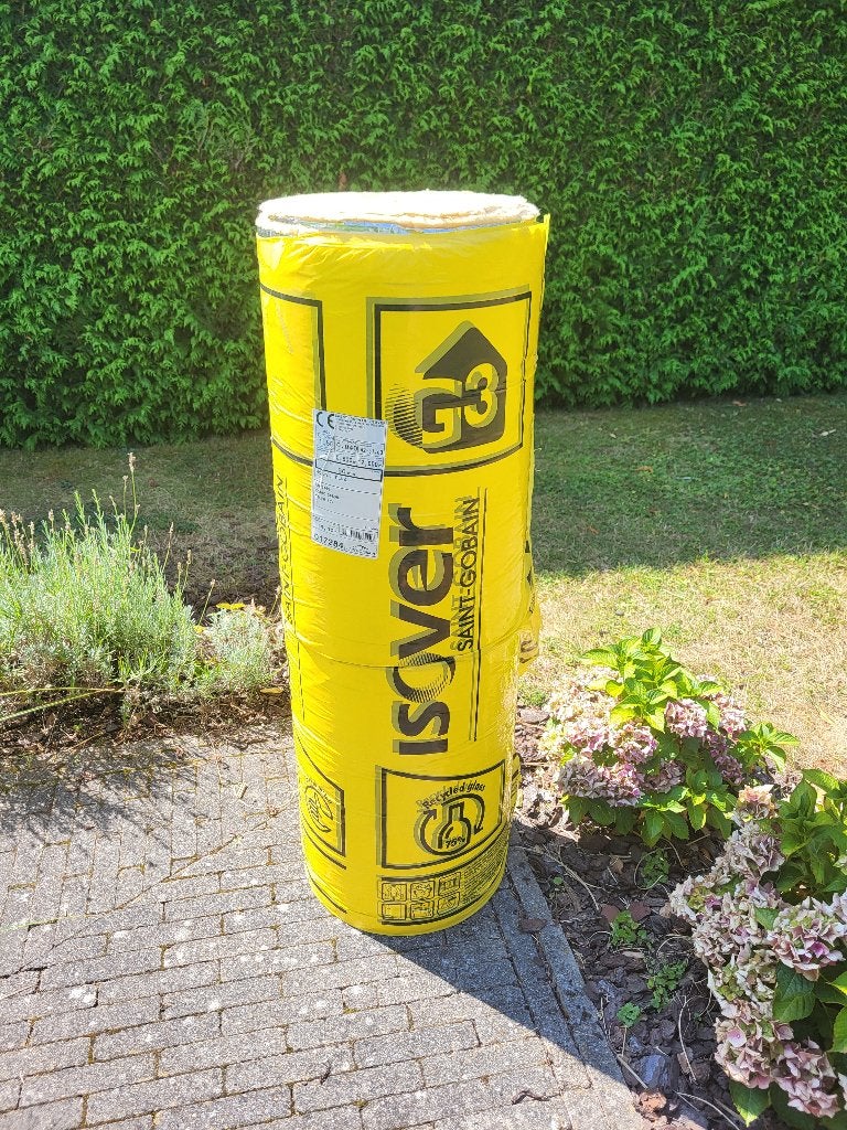 Isover Rollisol Plus glaswol isolatierol – nieuw, Doe-het-zelf en Bouw, Isolatie en Afdichting, 4 tot 8 cm, 10 tot 15 m², Nieuw