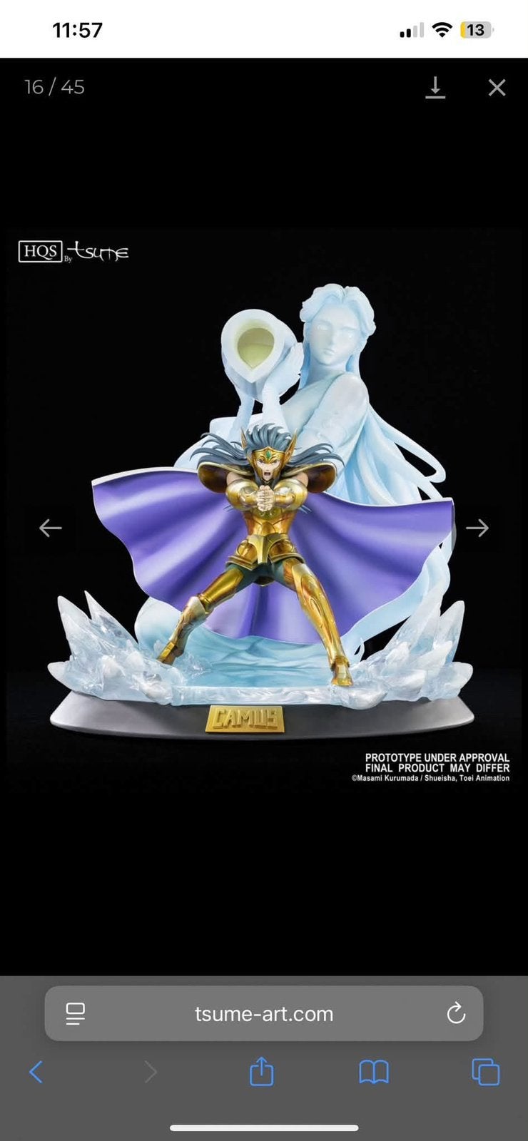 Lot 2 statues saint seiya camus hyoga, Enlèvement, Comme neuf