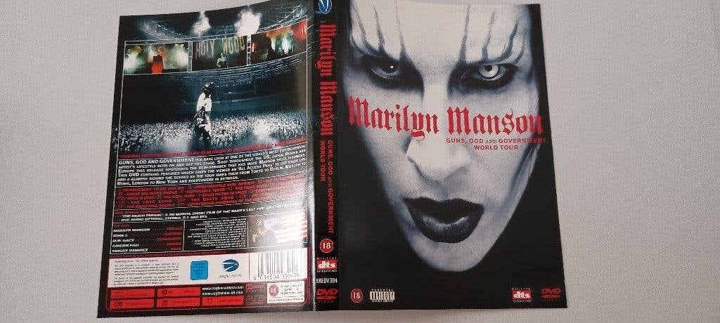 Dvd Marilyn Manson world tour 2001, Vanaf 18 jaar, Engels, Ophalen of Verzenden, Zo goed als nieuw