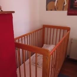 lit cage avec literie, Matelas, Moins de 70 cm, Comme neuf, Enlèvement