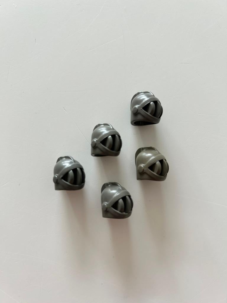 Lego ridderhelm grey (5x), Verzenden, Lego, Accessoire, Zo goed als nieuw