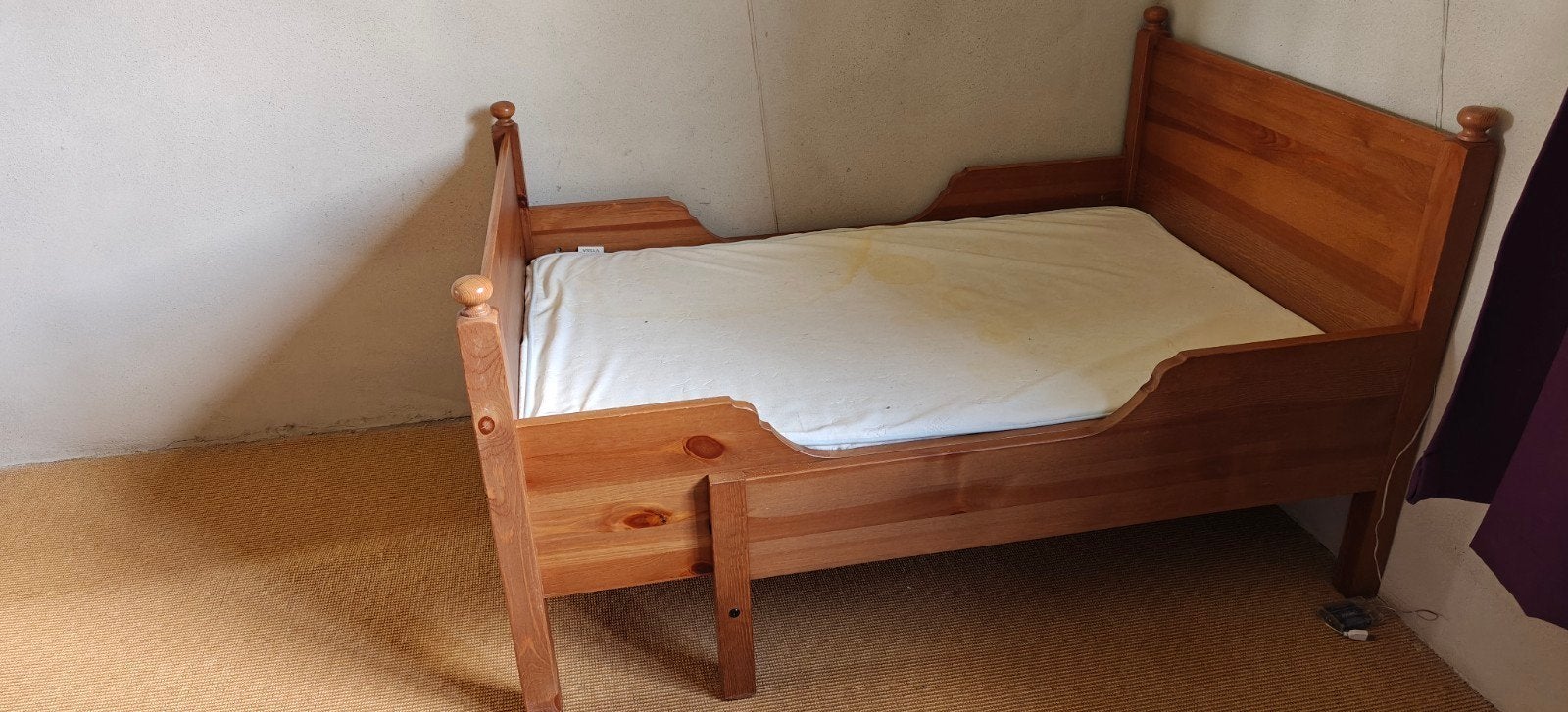 Meegroeibed incl lattenbodem en matras, Ophalen, Gebruikt, Lattenbodem