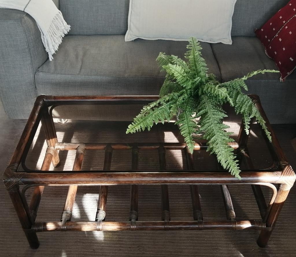 vintage rotan salontafel, Antiek en Kunst, Ophalen