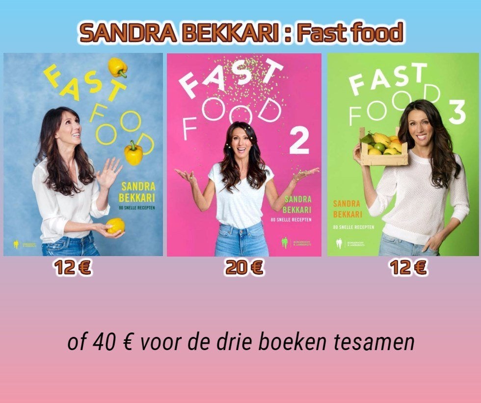 De FASTFOOD TRILOGIE van Sandra Bekkari, Ophalen of Verzenden, Zo goed als nieuw, Gezond koken