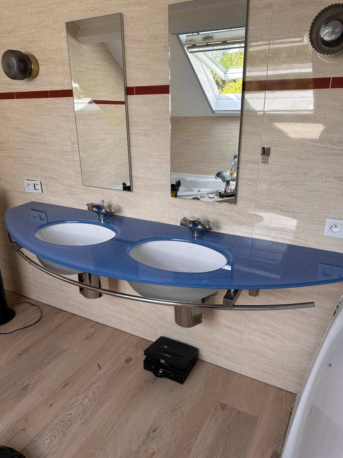 Meuble salle de bain double vasque, Enlèvement, Comme neuf