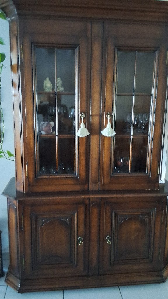 Dressoir  + etalagekast, Enlèvement, Utilisé, Chêne, Avec tiroir(s)
