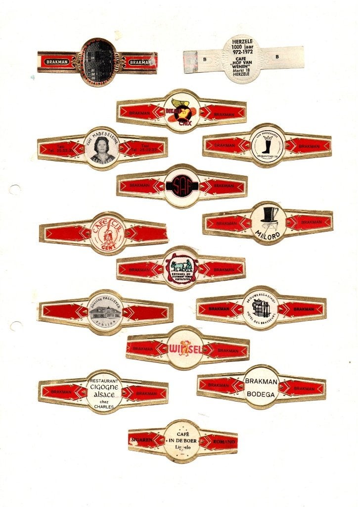 MARQUES DE CIGARES, PUBLICITÉ, BRAKMAN, Collections, Enlèvement ou Envoi, Comme neuf, Bagues de cigare