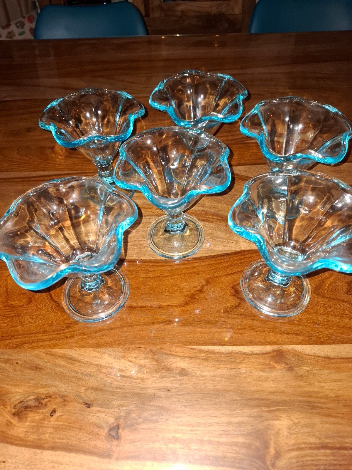 coupes à glace ou salade de fruit, en verre. lot de 6, Antiquités & Art, Enlèvement