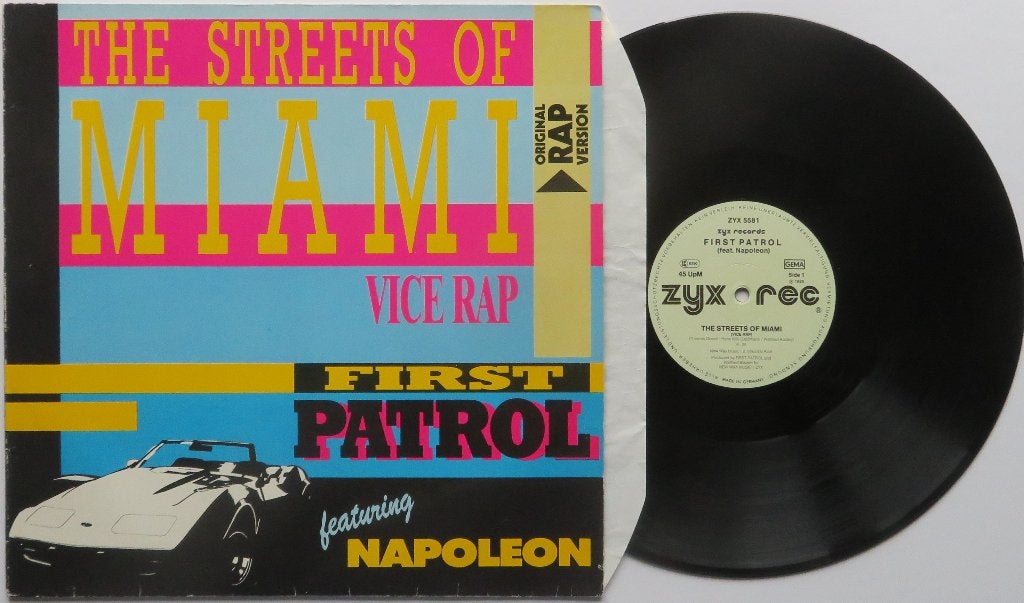 First Patrol feat. Napoleon - The streets of Miami. Maxi, Cd's en Dvd's, Vinyl | Dance en House, Gebruikt, Disco, EP, 12 inch