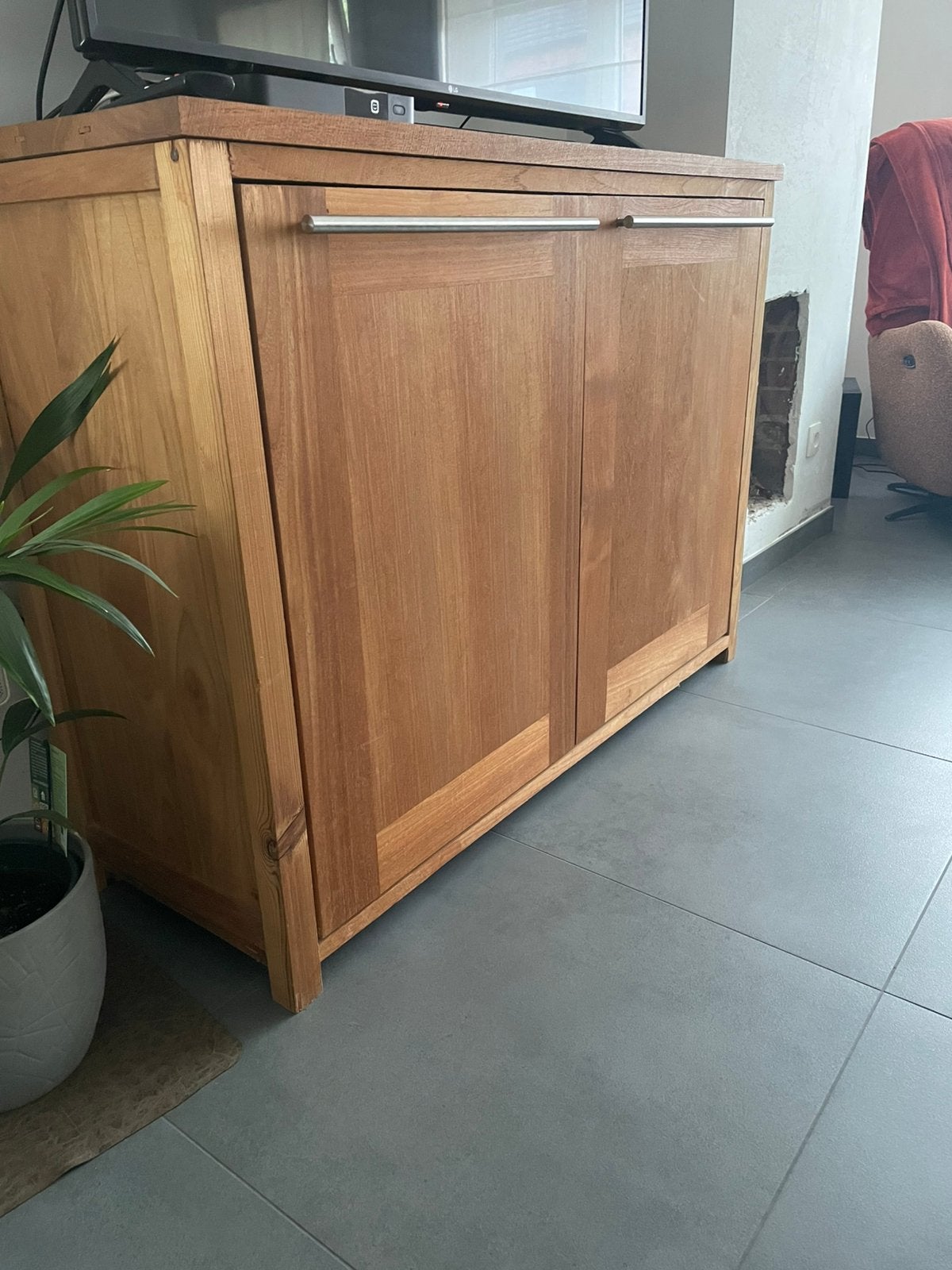 Dressoir in teak ., Huis en Inrichting, Kasten | Dressoirs, Ophalen, Zo goed als nieuw