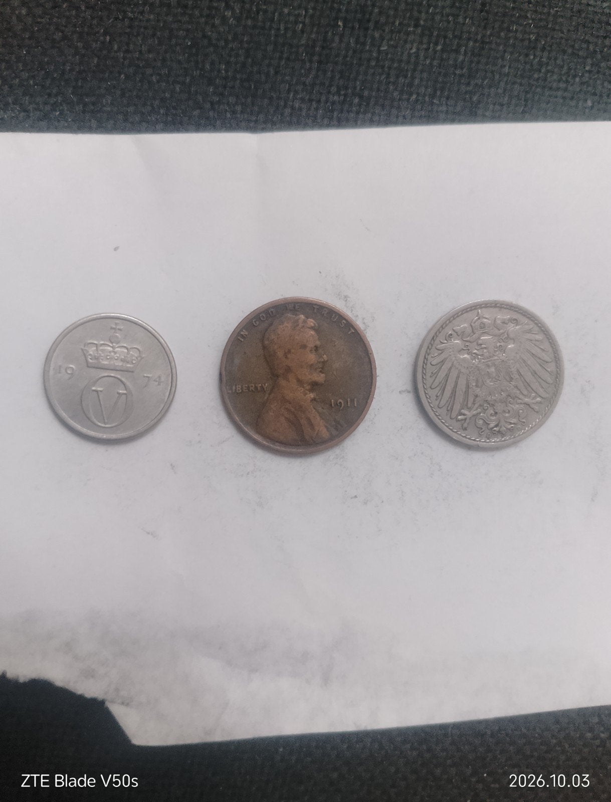 pièce de monnaie, Enlèvement ou Envoi