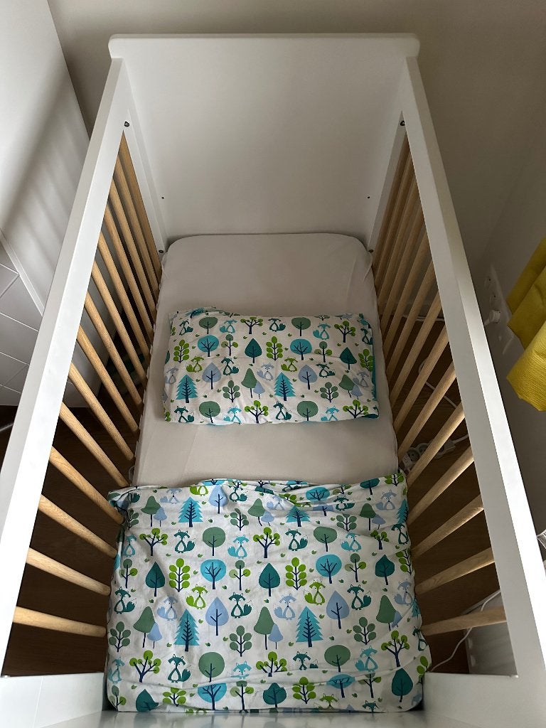 Bopita Paris ledikant wit eik - 60cmx120cm incl matras, Ophalen, Gebruikt, Ledikant