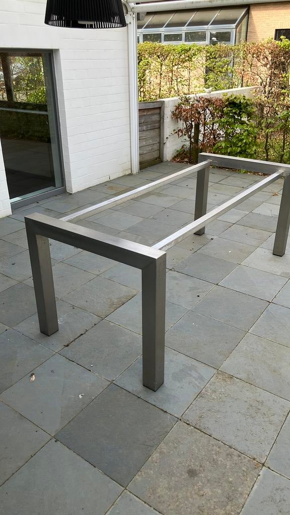 Roestvrijstalen onderstel tafel, Ophalen, Gebruikt, Rechthoekig, Rvs