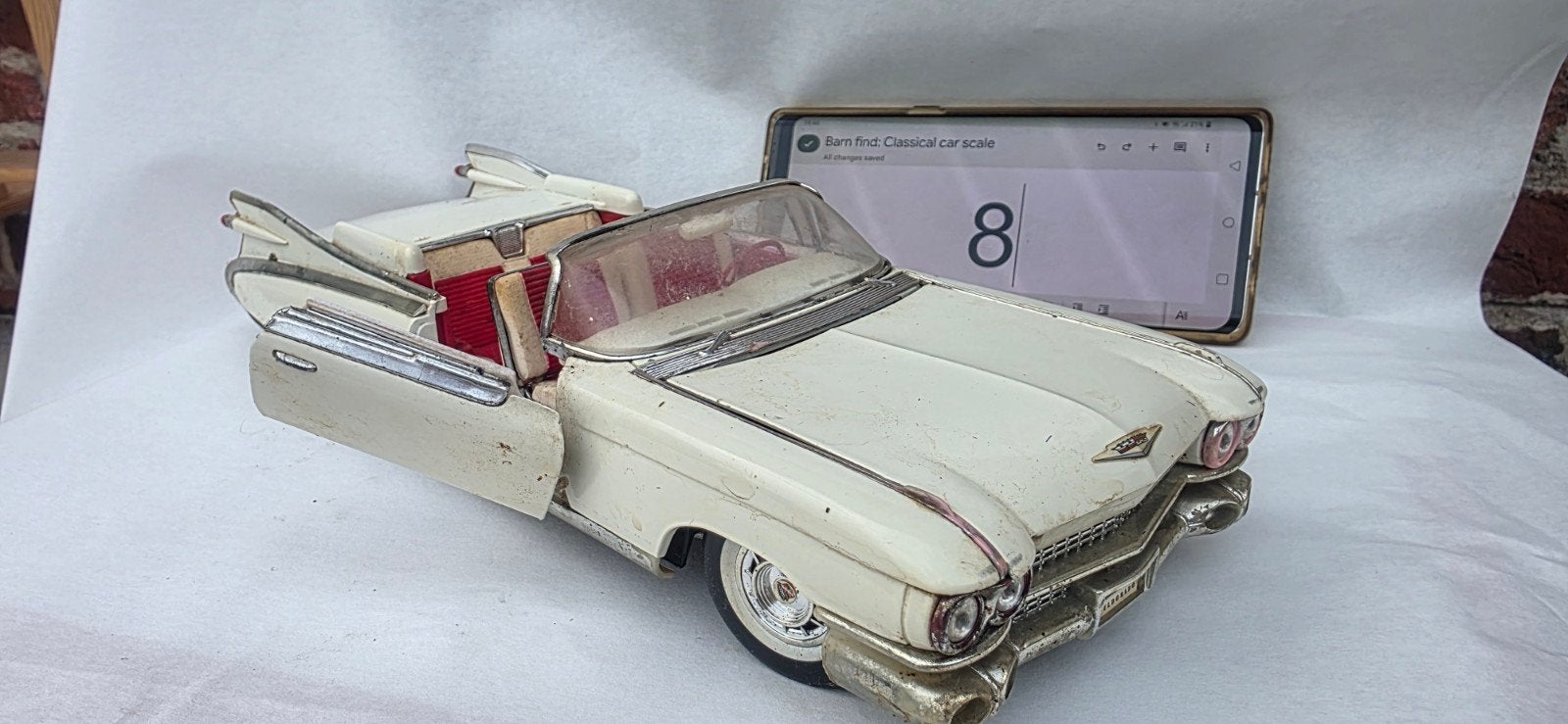 N° 8 — Cadillac Eldorado Biarritz Cabriolet 1959 — Maisto, Hobby & Loisirs créatifs, Voitures miniatures | 1:18, Enlèvement ou Envoi