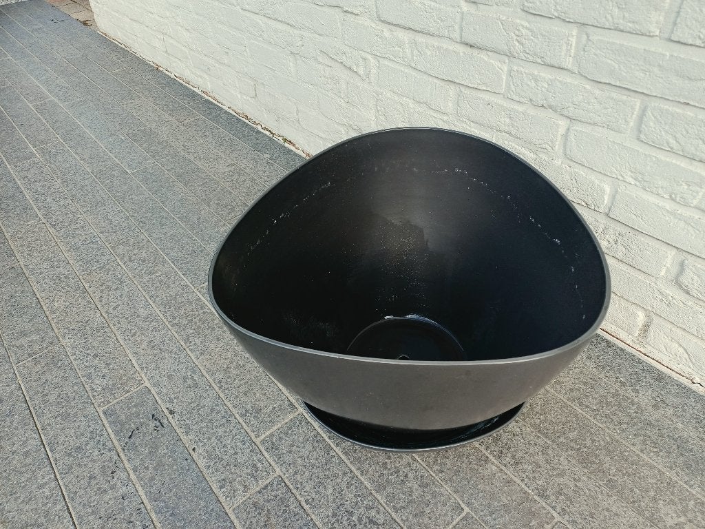 Bloempot Ikea Bigarra - grij, Tuin en Terras, Ophalen, Gebruikt, Minder dan 40 cm, Overige vormen