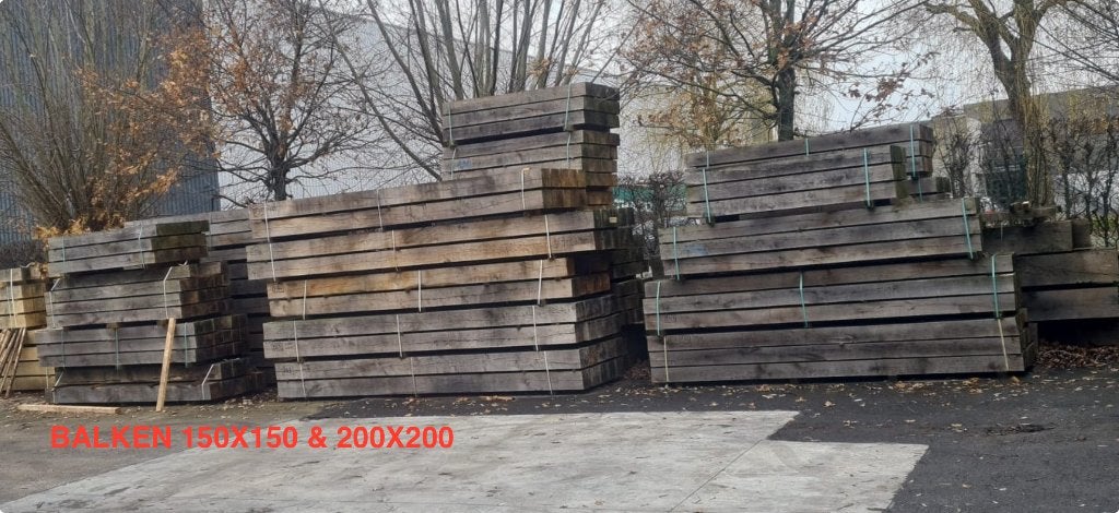 Franse eiken balken 150X150 & 200X200 mm, Tuin en Terras, Palen, Balken en Planken, Ophalen, Nieuw, 250 cm of meer, Balken