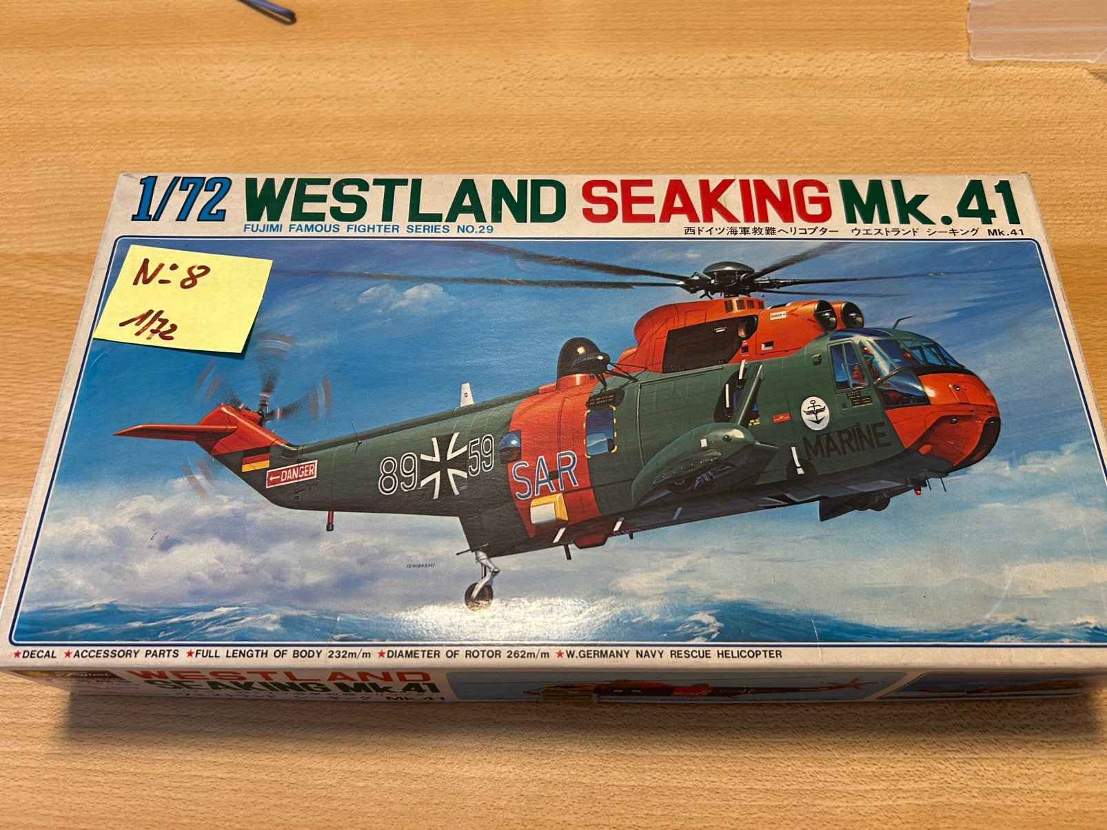 Vintage Fujimi Westland Sea King Mk.41 – 1/72, Hobby & Loisirs créatifs, Neuf, Autres marques, Enlèvement ou Envoi, 1:72 à 1:144