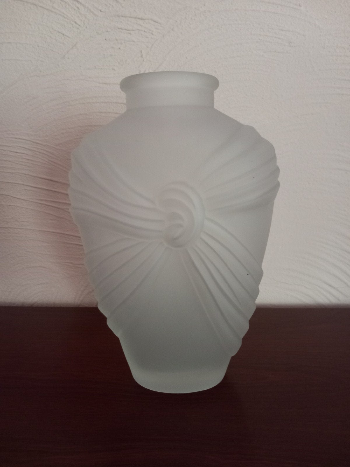 Vase en verre dépoli style Art déco, Enlèvement ou Envoi, Verre