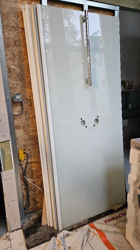 Douchecabine Glas 3 panelen (zonder deur), Ophalen