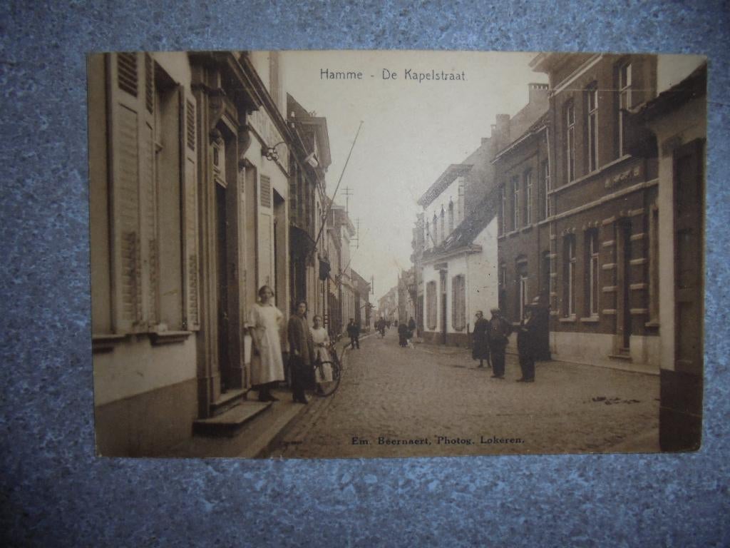 Beschreven Oude postkaart Hamme De Kapelstraat, Verzenden