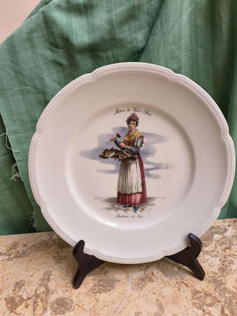 Porcelaine sierbord "Marchands de Noir", Antiek en Kunst, Antiek | Porselein, Ophalen of Verzenden