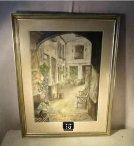 Belle aquarelle ancienne « Cozy Course » - Suykerbuyk, Enlèvement ou Envoi