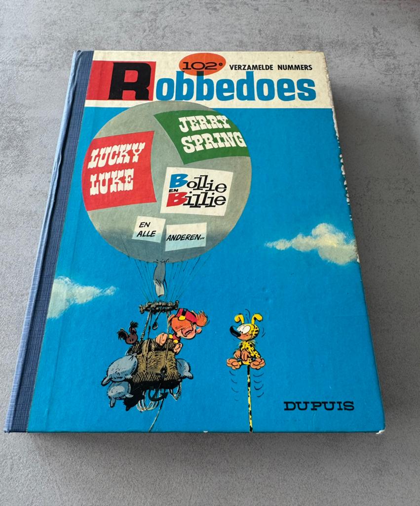 Robbedoes verzamelalbum 102 (1967) met microboekjes Dupuis, Boeken, Stripverhalen, Eén stripboek, Ophalen of Verzenden, Gelezen