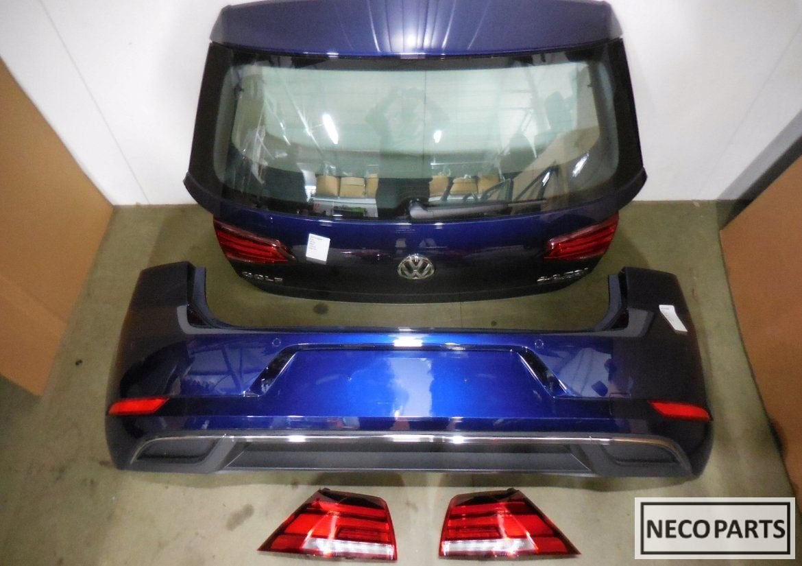 VW GOLF 7 FACELIFT ACHTERKLEP BAK ACHTERBUMPER KLEUR LC5B !!, Gebruikt, -, Volkswagen, -