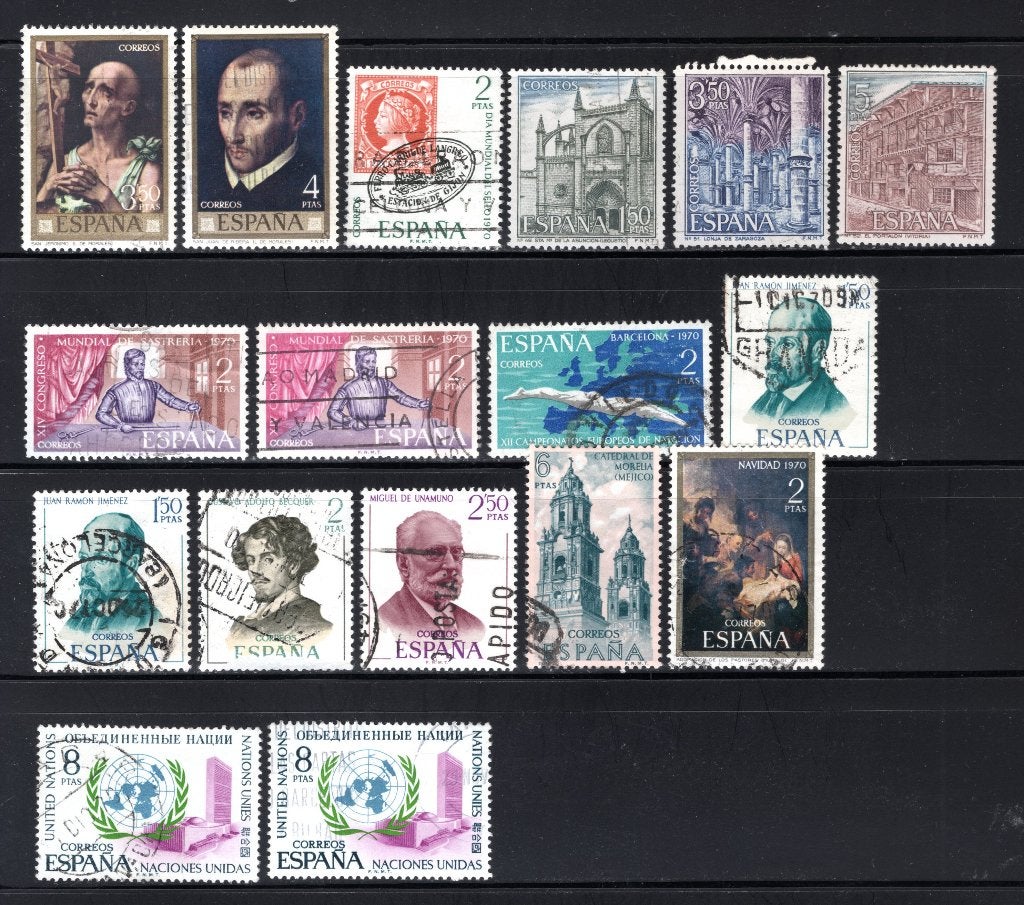 SPANJE Lot 1970 gestempeld, Verzenden, Gestempeld