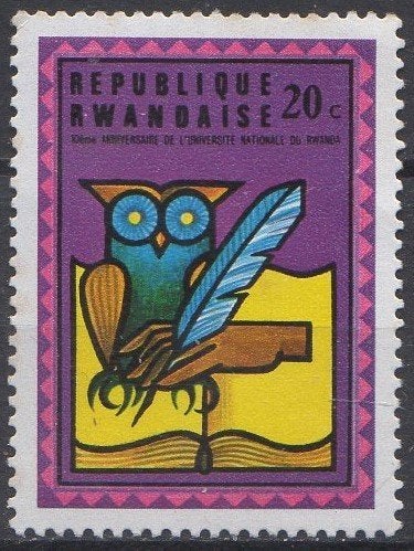 Rwanda - 10 Jarig bestaan Universiteit van Rwanda - 1975, Ophalen of Verzenden, Postfris