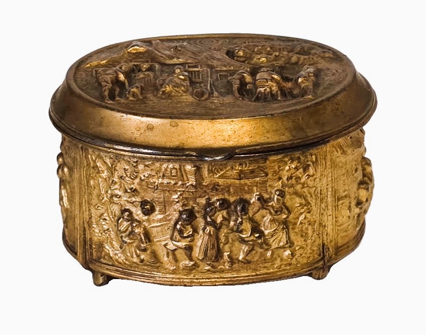 Boîte à bijoux ancienne en haut relief, Enlèvement ou Envoi