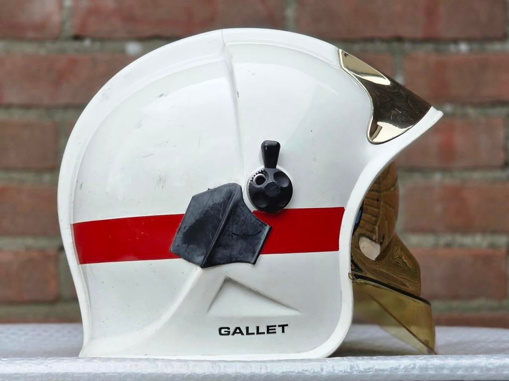 Brandweerhelm brandweer Gallet commandant Nederland casque, Ophalen of Verzenden