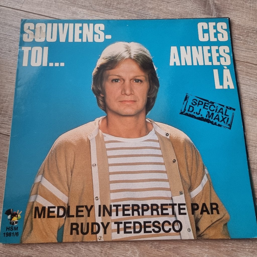 12" Rudy Tedesco – Souviens Toi ... Ces Annees La, Ophalen of Verzenden, Gebruikt, 12 inch, Pop