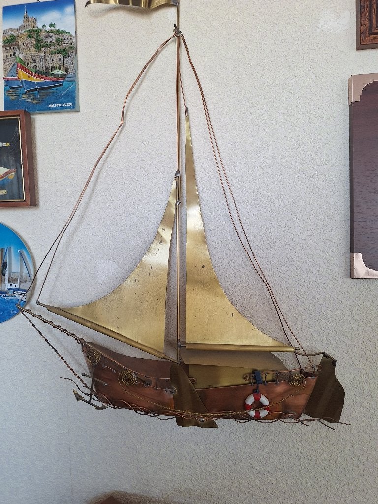 Metalen boot muurdecoratie, Ophalen, Gebruikt, Schaalmodel