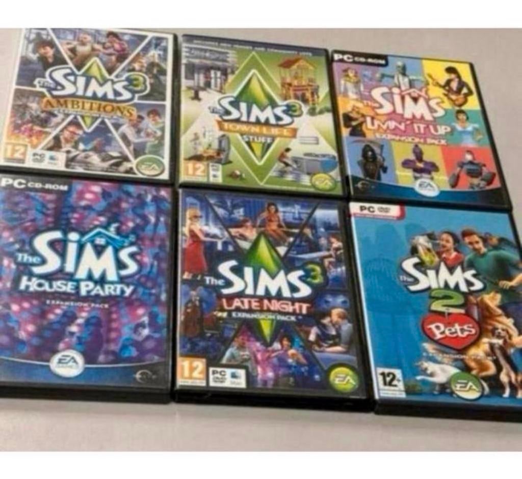 6X PC Spelletjes games The sims 2 3 + expansions uitbreiding, Games en Spelcomputers, Ophalen of Verzenden, Zo goed als nieuw