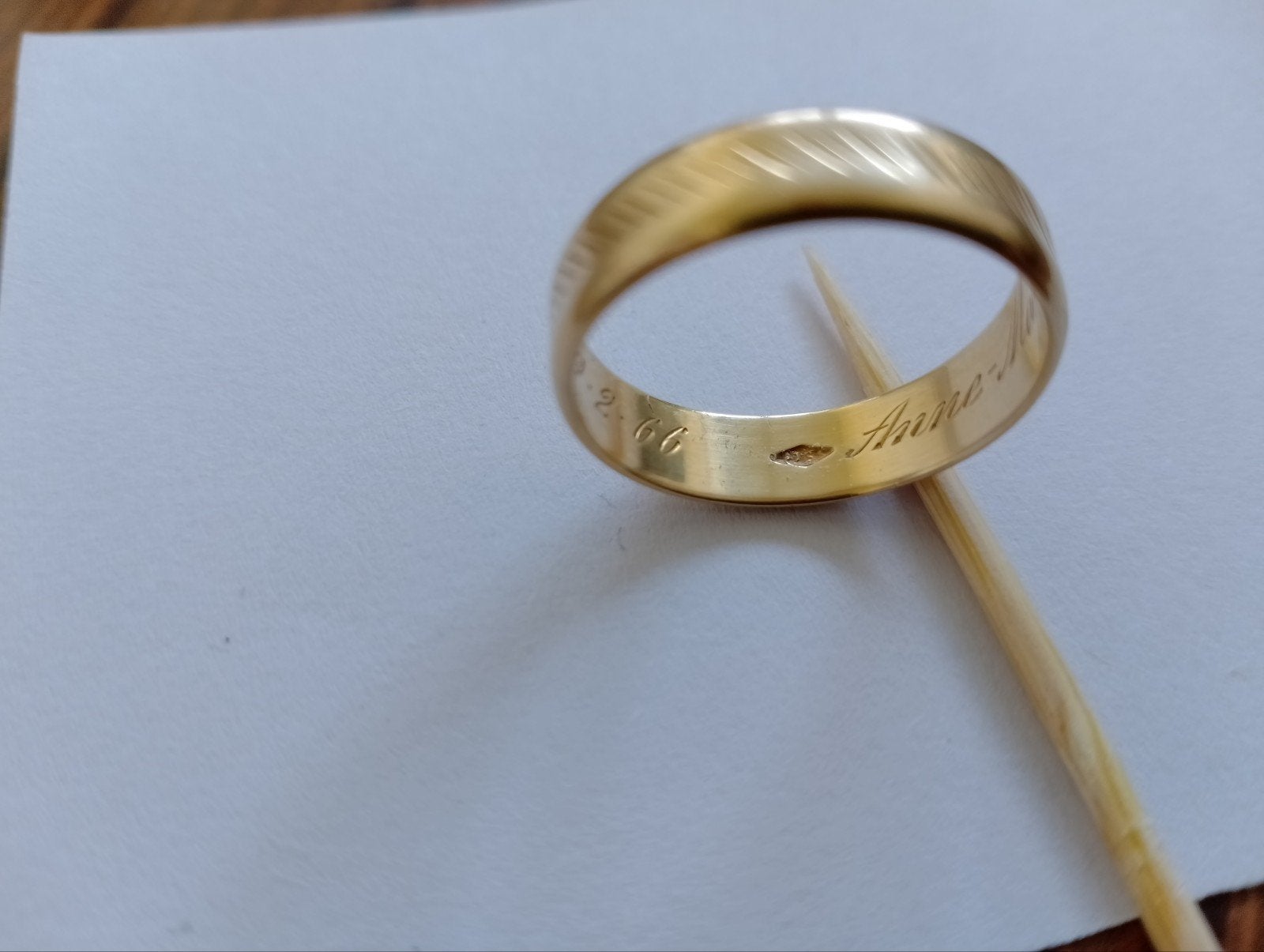 bague or 18 carats mariage, Enlèvement, Or, Or