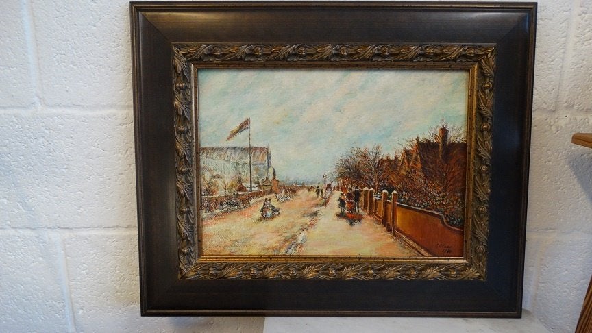 Caroline Claes landschap, Doek, Ophalen of Verzenden, Gedateerd, Landschap