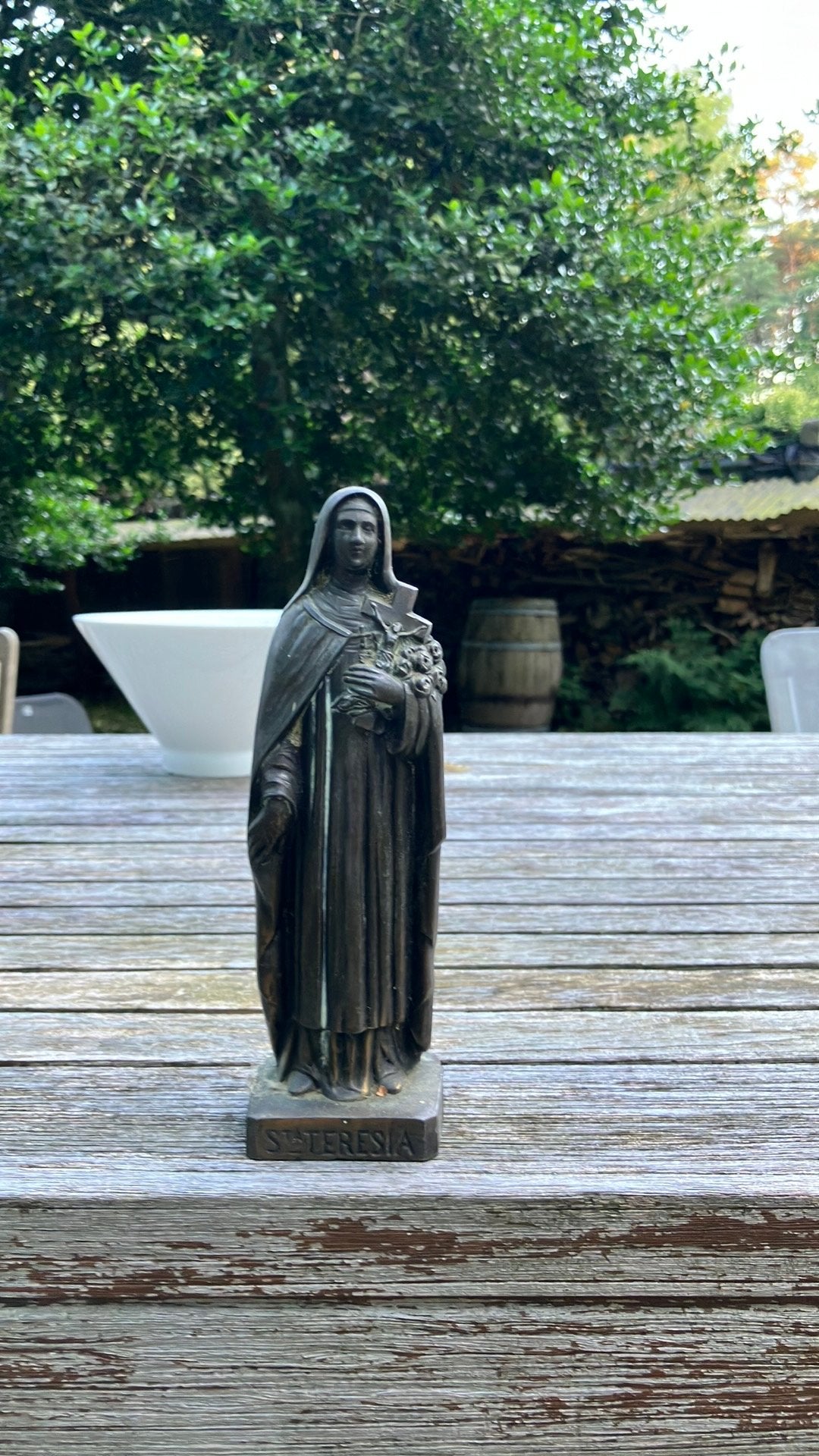 Antiek/Vintage Beeldje St. Teresia (Theresia van Lisieux), Ophalen of Verzenden