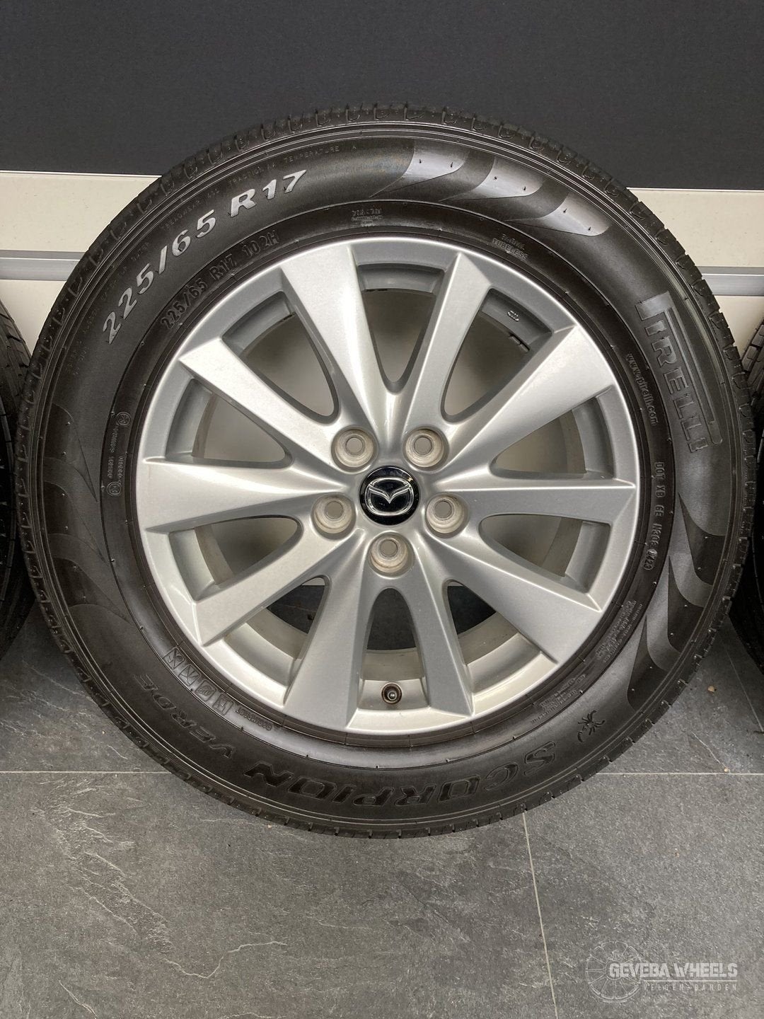 17” originele Mazda CX5 velgen + zomerbanden 5x114.3 9965617, Auto-onderdelen, Gebruikt, -, -, Banden en Velgen