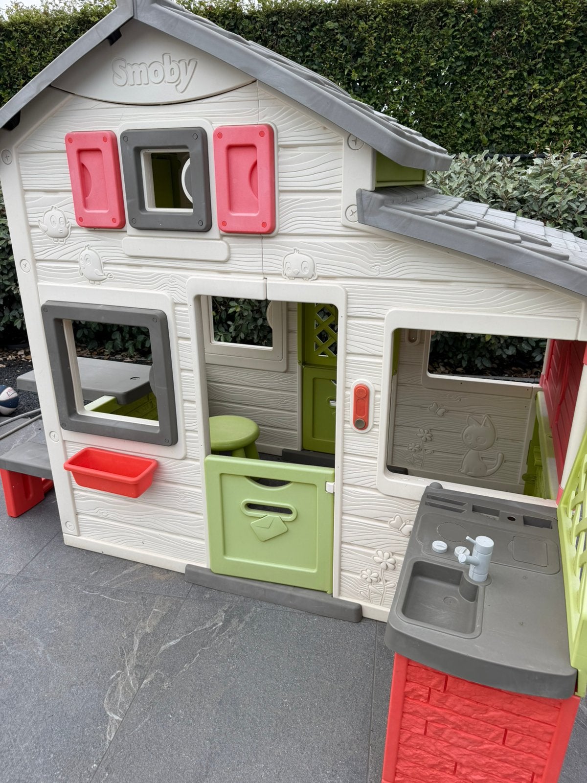 Smoby huisje + glijbaan, Kinderen en Baby's, Ophalen, Zo goed als nieuw