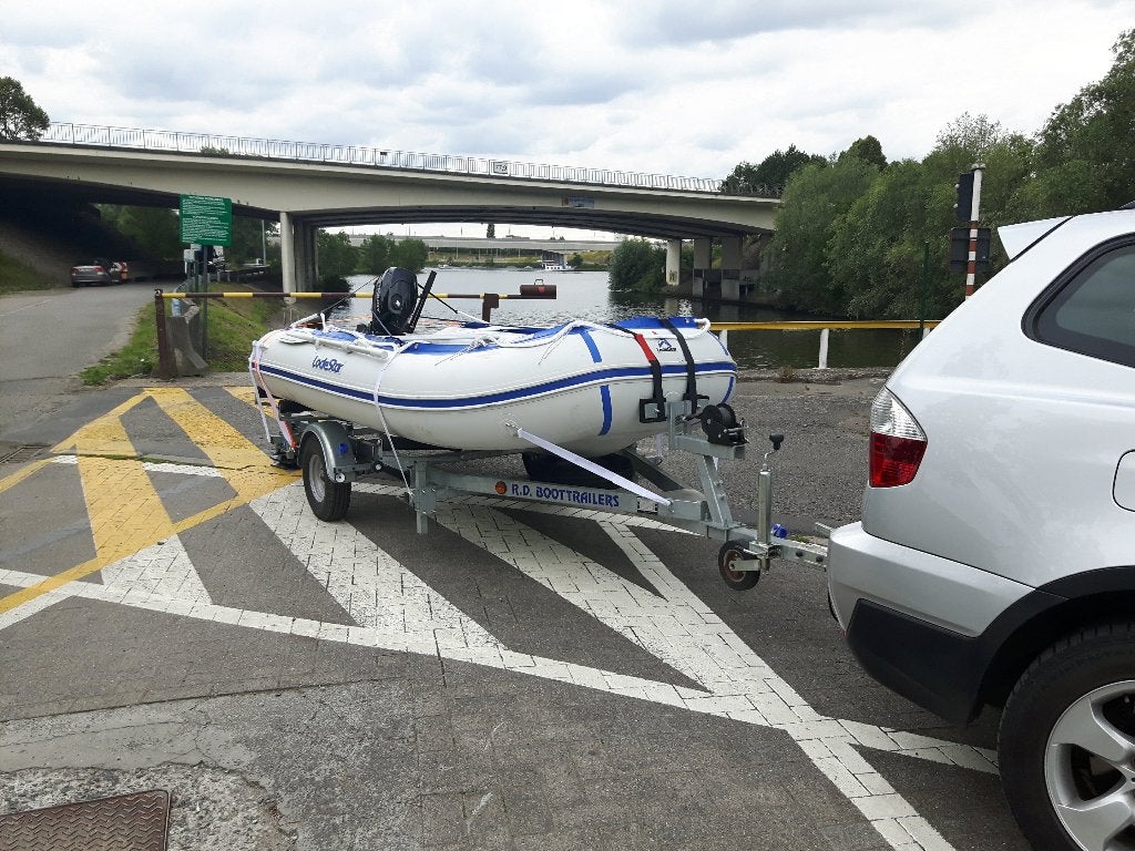 Rubberboot Lodestar 340 cm op trailer met Mercury 6PK motor, Ophalen, 6 pk, Anker, Zo goed als nieuw