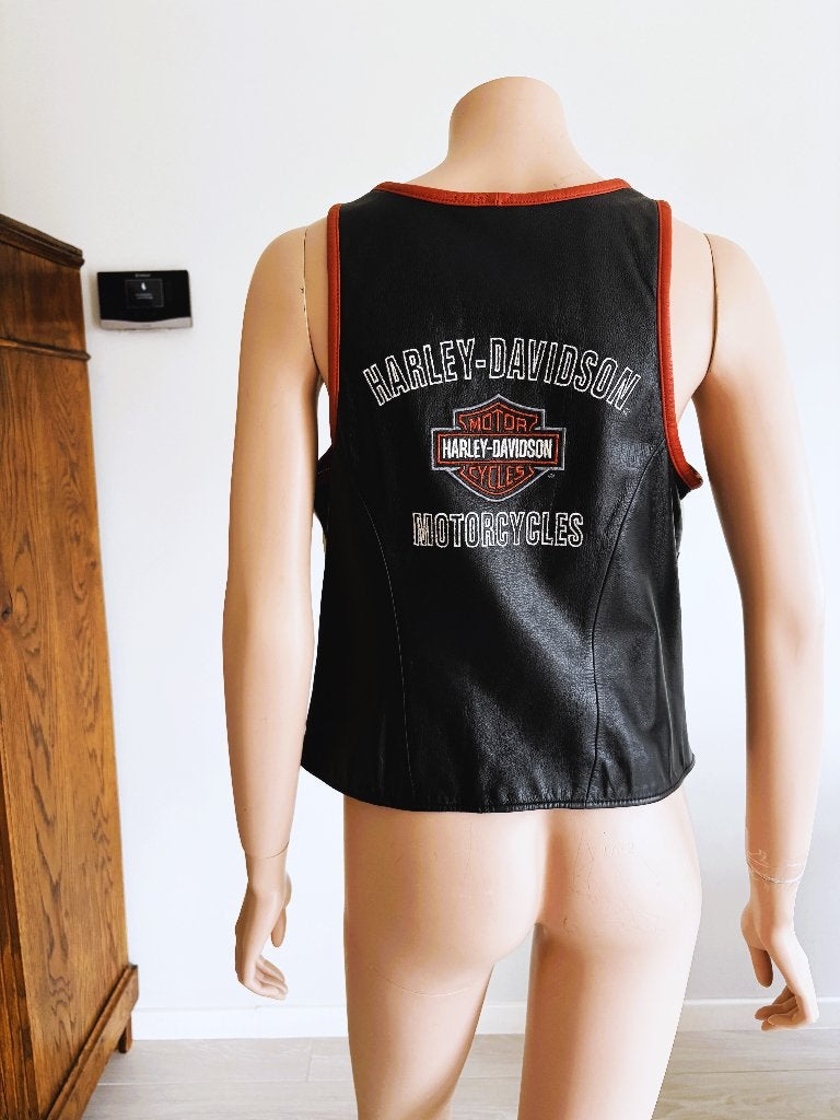 Harley‑Davidson 100% Lederen Damesvest M – Iconisch & Stoer, Motoren, Harley-Davidson, Verzenden, Jas | leer, Dames
