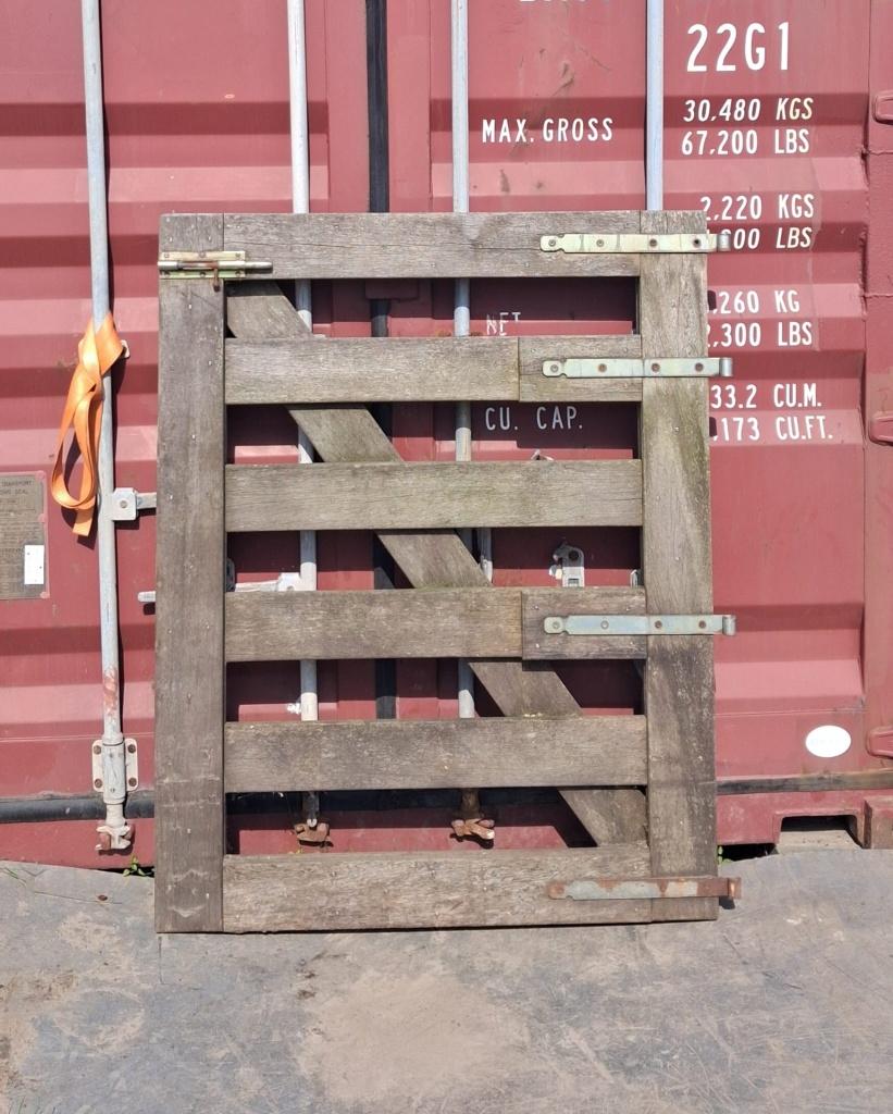 Poort Azobe, Tuin en Terras, Ophalen, 100 tot 150 cm, 100 tot 150 cm, Zo goed als nieuw