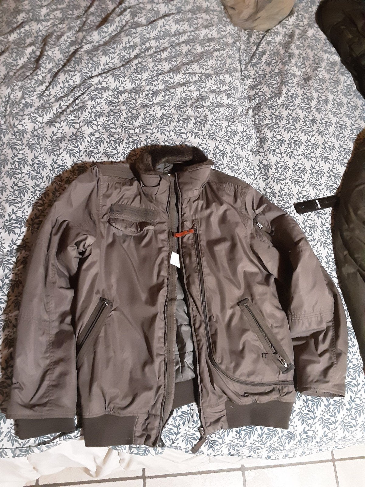 Vintage Tom Tailor Utility Winterparka  Taupe/Kaki | Y2K, Bruin, Maat 48/50 (M), Tom Tailor, Ophalen of Verzenden
