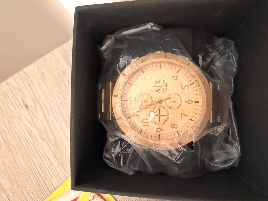 Armani goude herenhorloge, Maison & Meubles, Enlèvement, Comme neuf