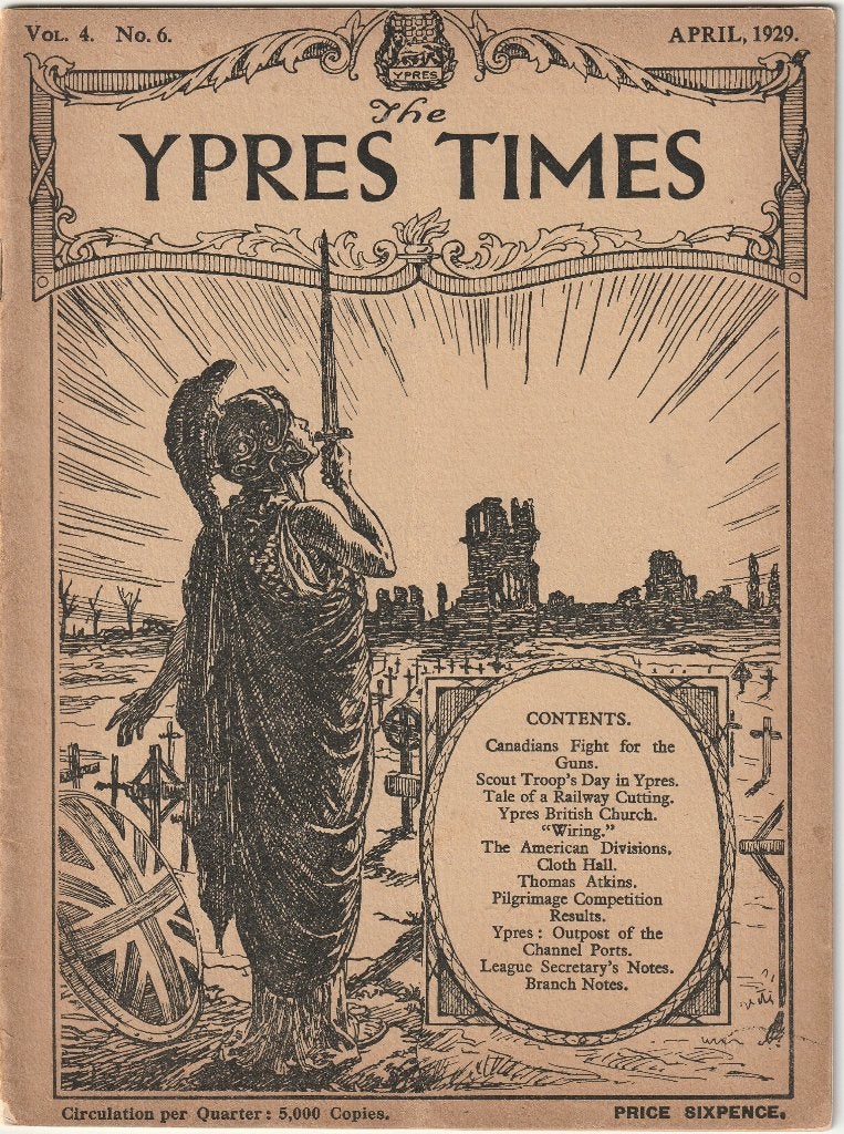 Oorlog Boek Ypres Times april 1929 vol 4 no 6, Ophalen of Verzenden
