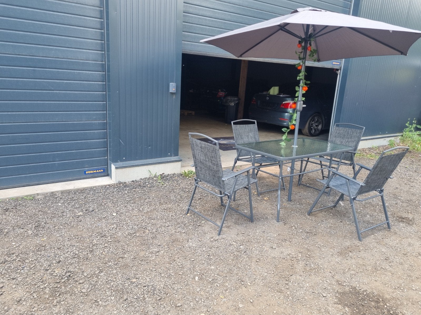 tuin set, Ophalen