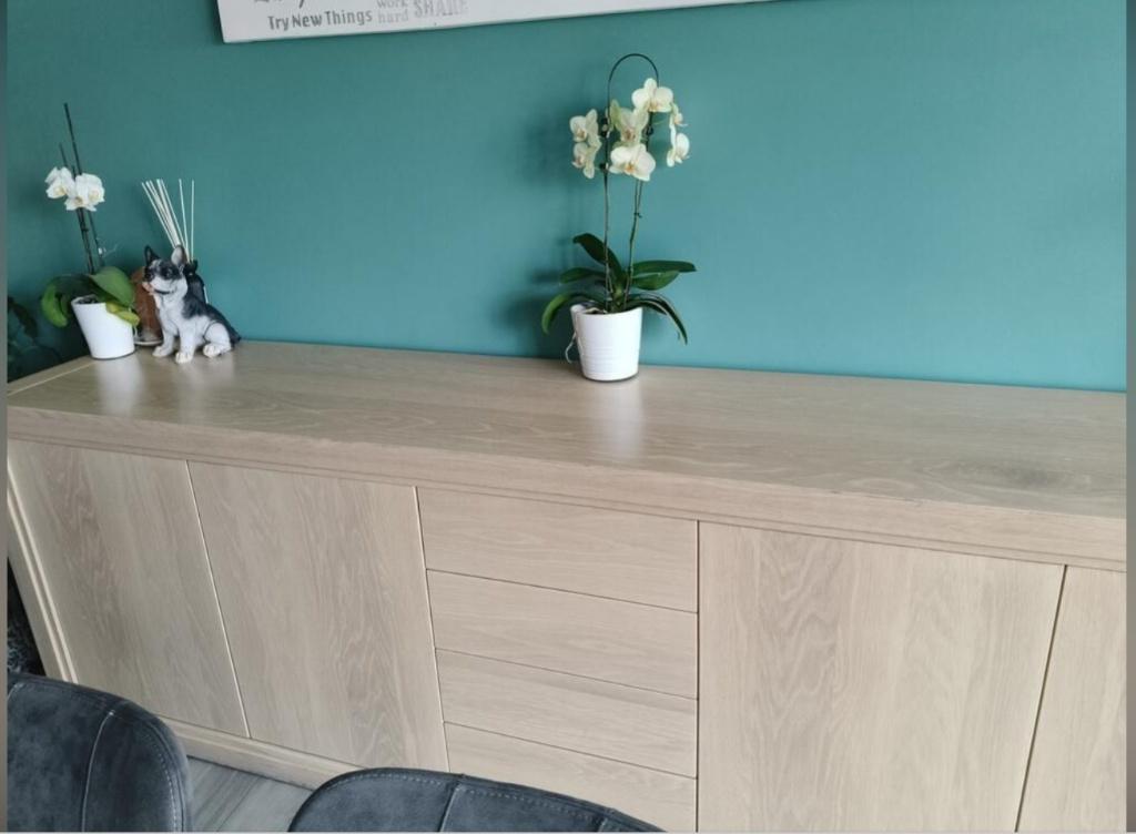 Dressoir+ Tv meubel, Huis en Inrichting, Kasten | Dressoirs, Ophalen, Gebruikt, Eikenhout, 200 cm of meer